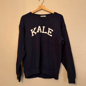 Kale Navy Creweck Sweatshirt Size Medium